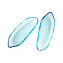 Corn On The Cob Blue Glass Dishes - Set Of 2