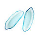 Corn On The Cob Blue Glass Dishes - Set Of 2