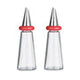 Red Plastic Oil And Vinegar Set