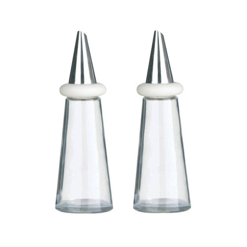 Cream Plastic Oil And Vinegar Set