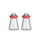 Red Plastic Salt And Pepper Shakers