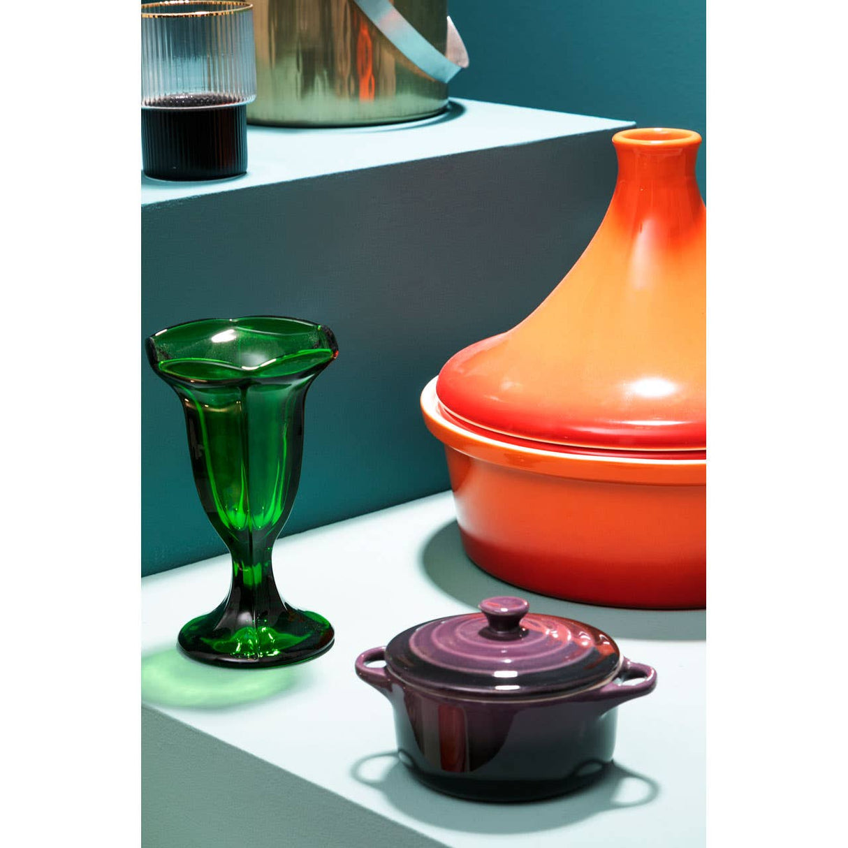 Glass Green Sundae Dish