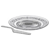 Molly Clear Glass Cake Plate And Slice