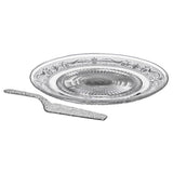 Molly Clear Glass Cake Plate And Slice