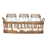 Country Cottage Glass Storage Jars - Set Of 3