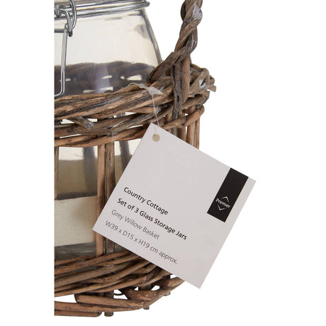 Country Cottage Glass Storage Jars - Set Of 3