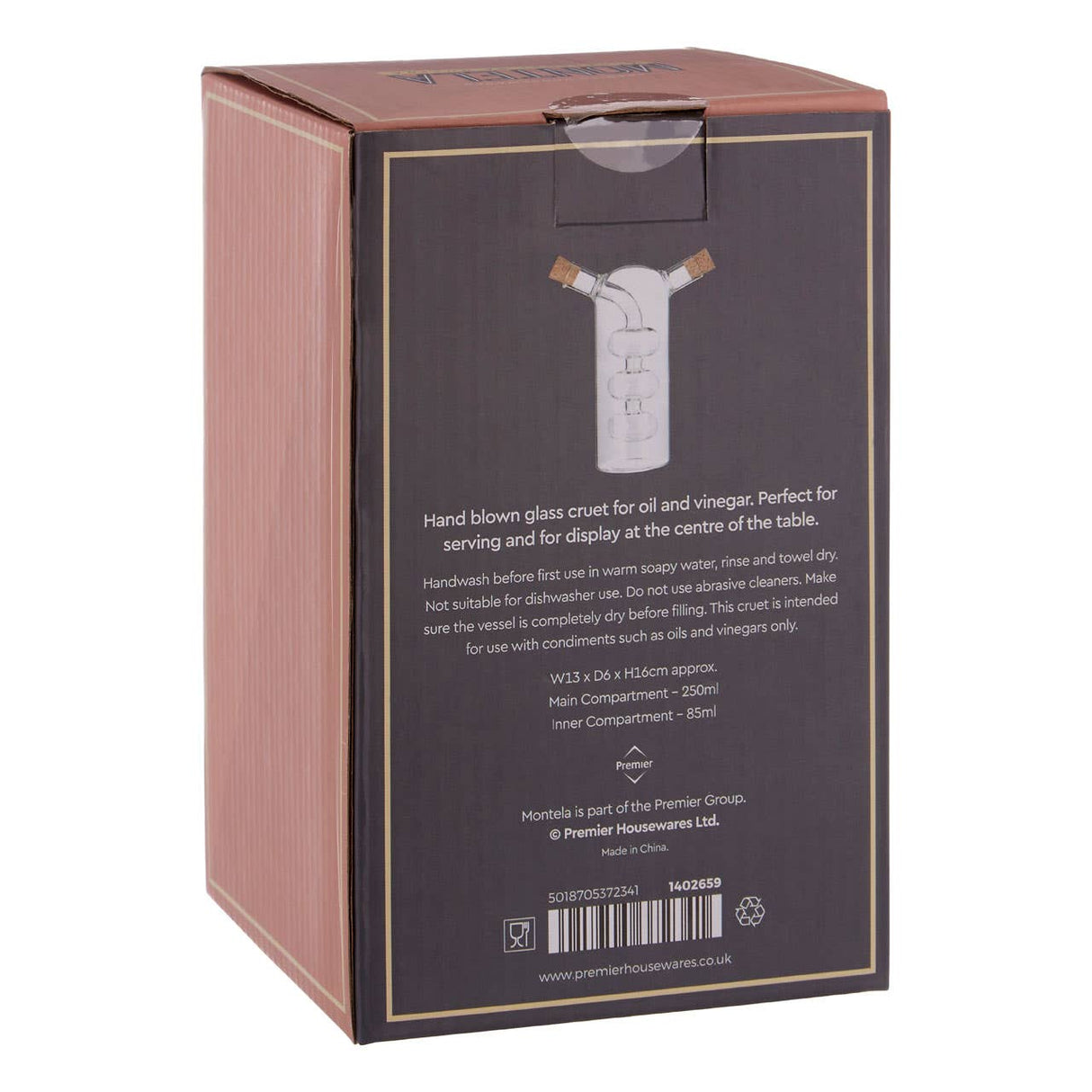 Oil And Vinegar Pourer Glass Bottle