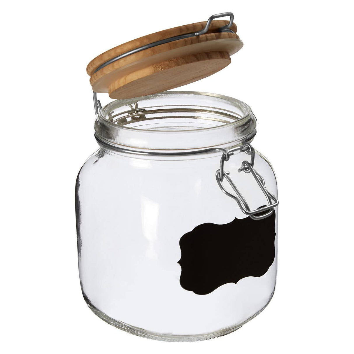 Grocer Small Storage Jar With Pine Wood Lid