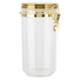 Gozo Large Canister With Gold Finish Lid