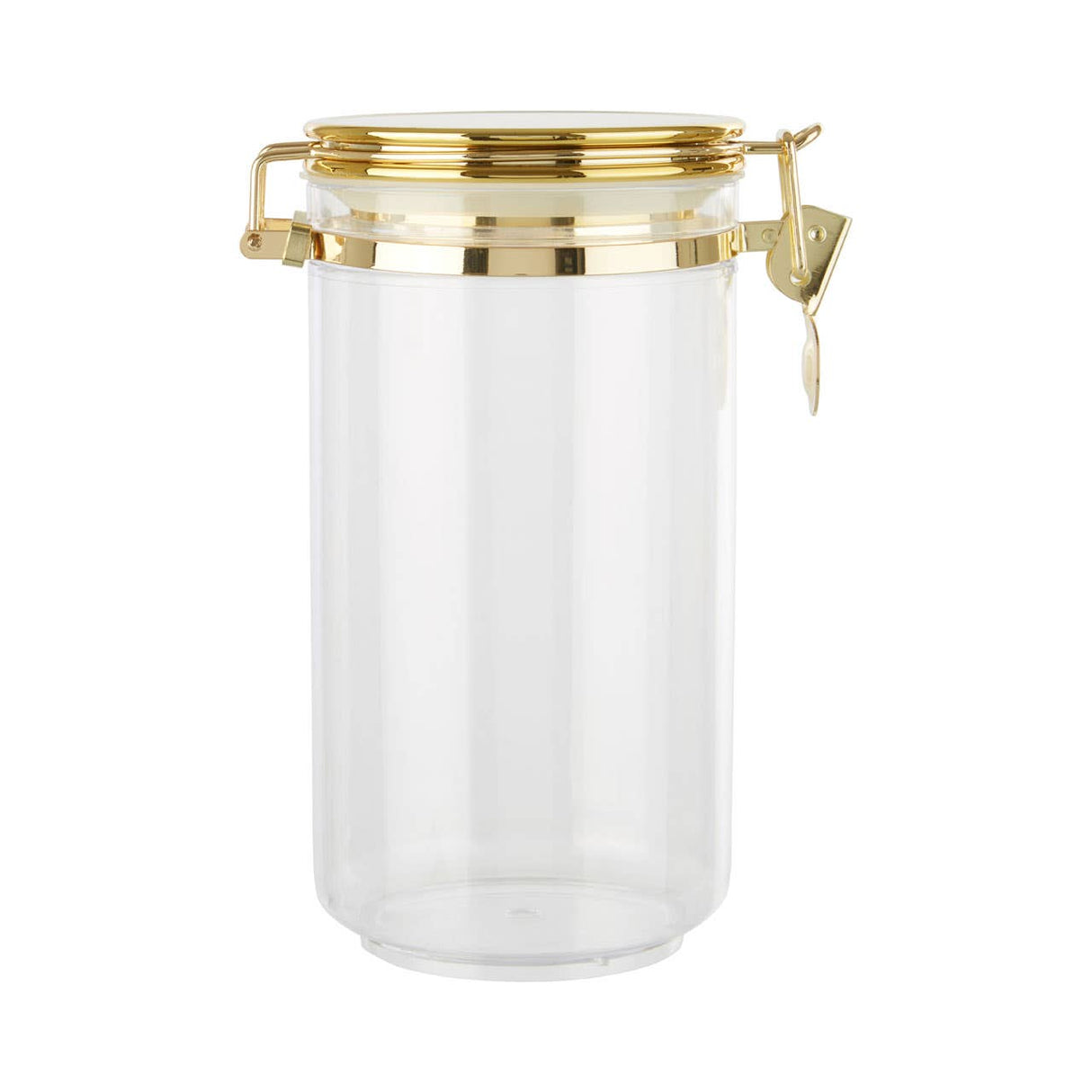 Gozo Large Canister With Gold Finish Lid