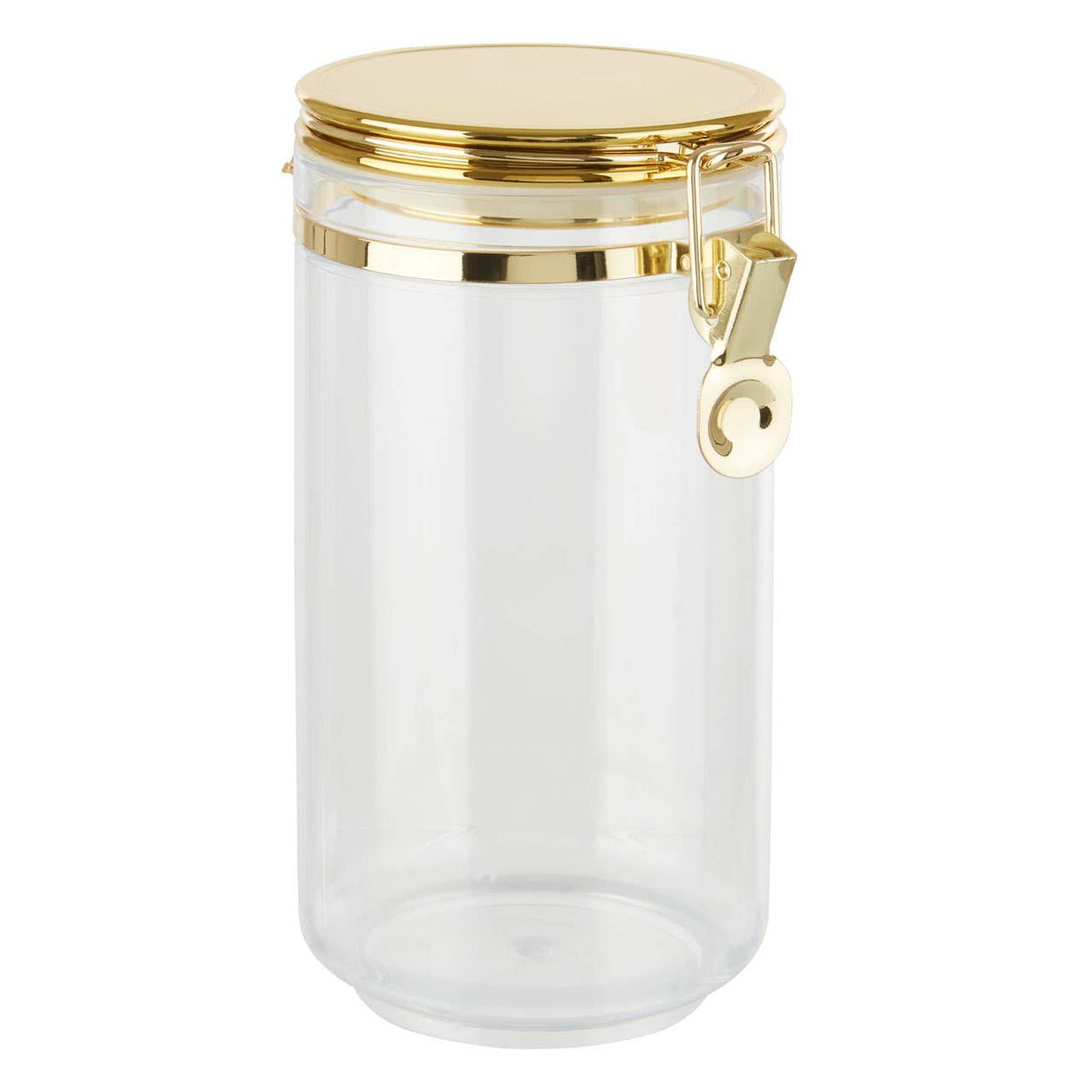 Gozo Large Canister With Gold Finish Lid