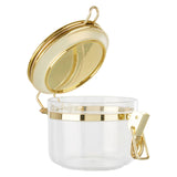 Gozo Small Round Canister With Gold Clip