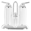Gozo Transparent And Silver 4Pc Condiments Set