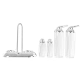 Gozo Transparent And Silver 4Pc Condiments Set