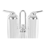 Gozo Transparent And Silver 4Pc Condiments Set
