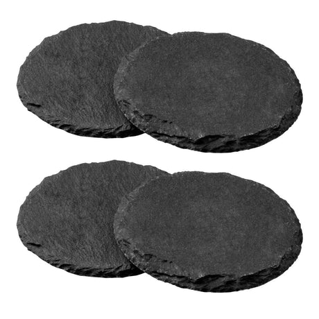 Slate Round Coasters - Set Of 4