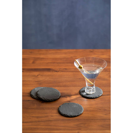 Slate Round Coasters - Set Of 4