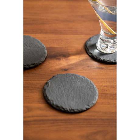 Slate Round Coasters - Set Of 4