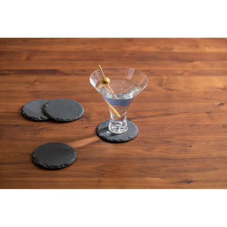 Slate Round Coasters - Set Of 4