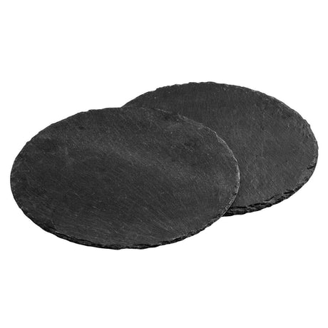 Slate Round Placemats - Set Of 2