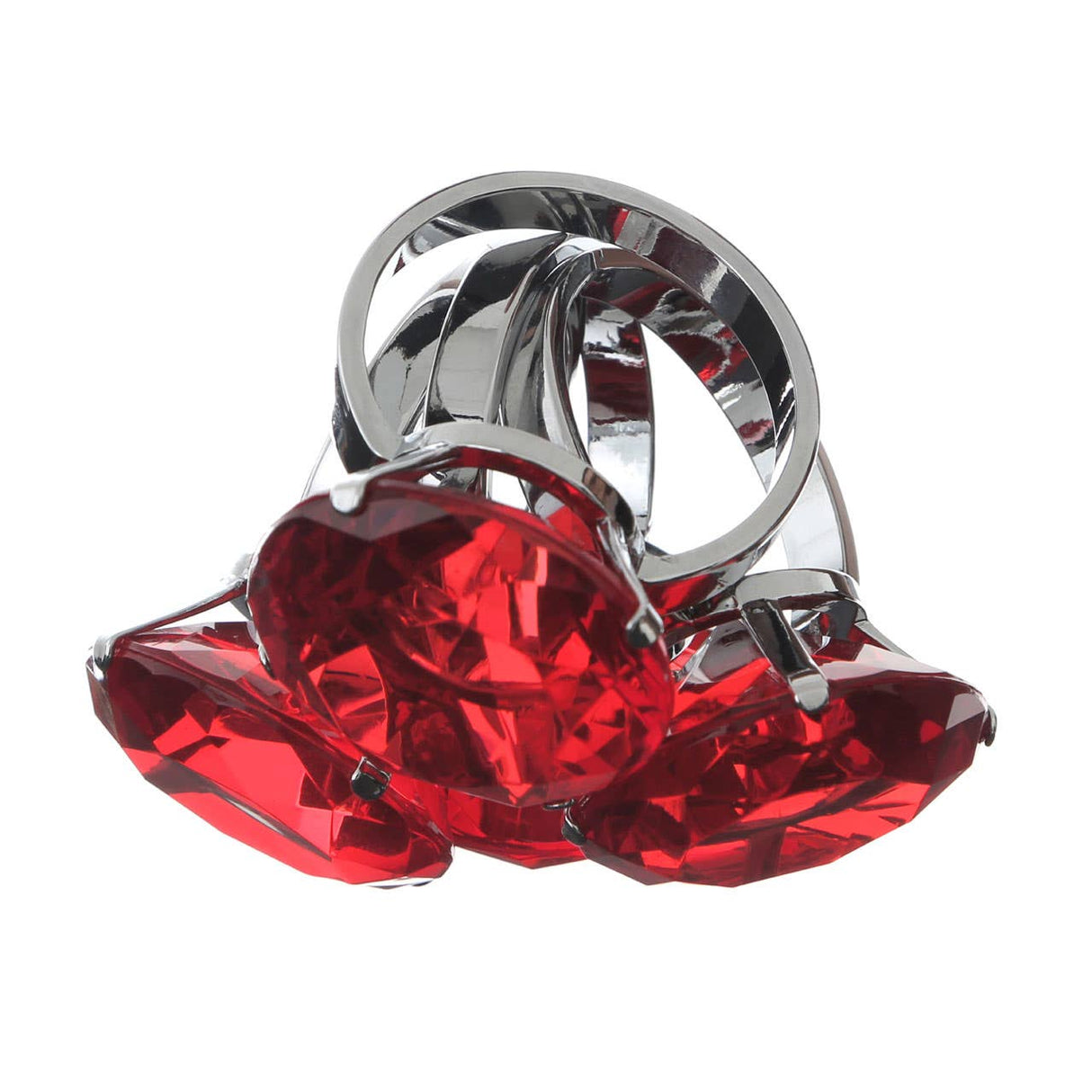 Red Diamante Napkin Rings- Set Of 4