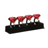 Red Diamante Napkin Rings- Set Of 4