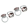 Smoke Grey Diamante Napkin Rings - Set Of 4