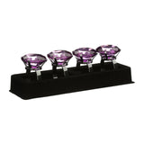 Purple Diamante Napkin Rings - Set Of 4
