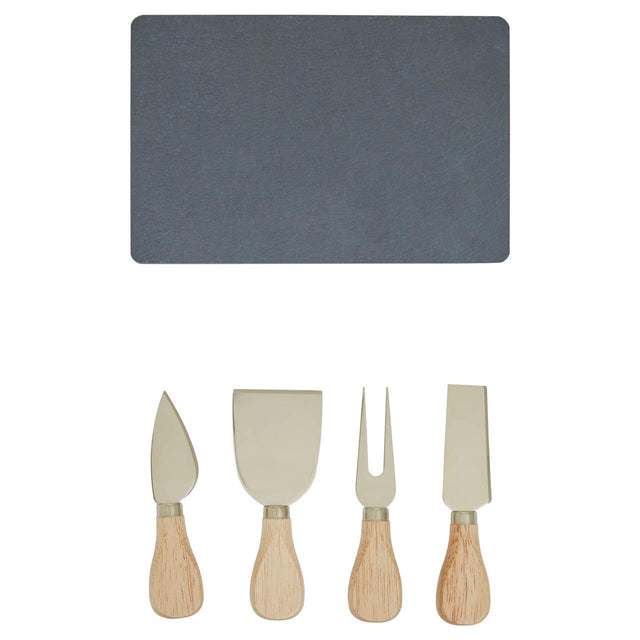 4Pc Gold Finish Cheese Knife Set