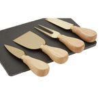 4Pc Gold Finish Cheese Knife Set