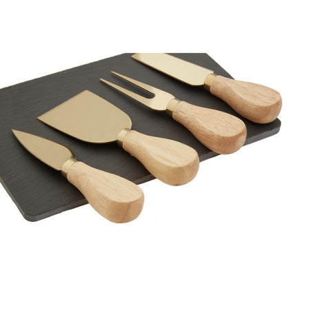4Pc Gold Finish Cheese Knife Set
