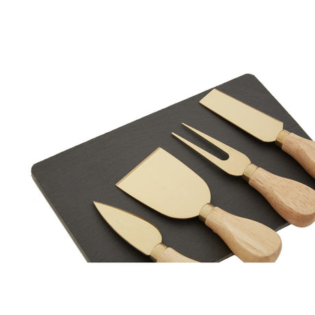 4Pc Gold Finish Cheese Knife Set