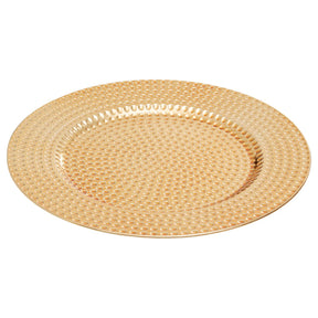 Dia Gold Finish Hammered Charger Plate