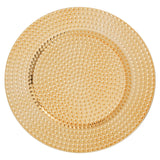 Dia Gold Finish Hammered Charger Plate