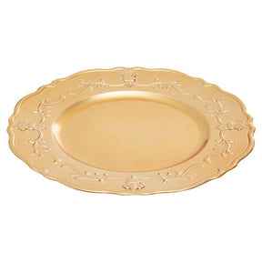 Dia Gold Finish Baroque Charger Plate