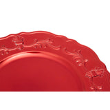Dia 36 Pc Red Finish Baroque Charger Plate