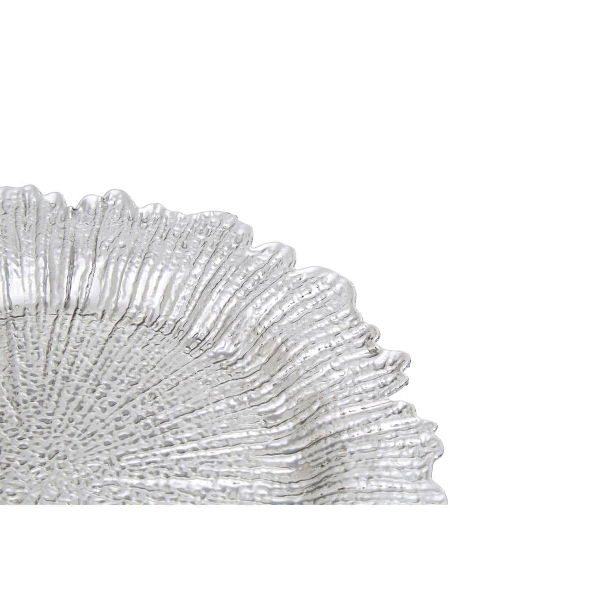 Dia 36 Pc Silver Finish Reef Charger Plate
