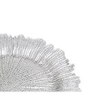 Dia 36 Pc Silver Finish Reef Charger Plate
