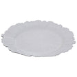 Dia 36 Pc White Finish Reef Charger Plate