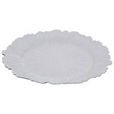Set Of Four 33cm Dia Silver Finish Reef Charger Plates (1403820 x 4)