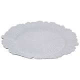 Dia 24 Pc White Finish Reef Charger Plate