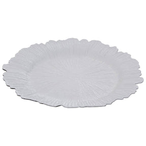 Dia 24 Pc White Finish Reef Charger Plate