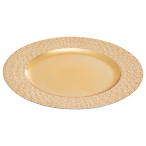 Dia Gold Finish Octagon Charger Plate