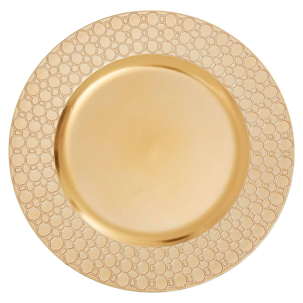 Dia Gold Finish Octagon Charger Plate