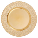 Dia Gold Finish Octagon Charger Plate