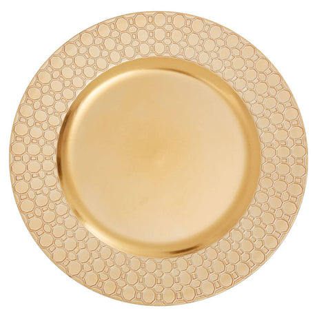 Dia Gold Finish Octagon Charger Plate