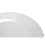 Dia 24Pc Silver Finish Ribbed Charger Plate