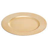 Dia Gold Finish Hammered Rim Charger Plate