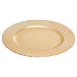 Dia Gold Finish Hammered Rim Charger Plate