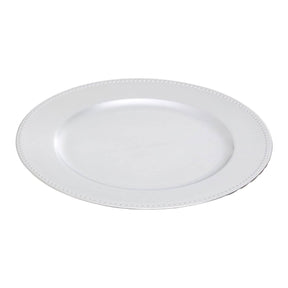 Dia 36 Pc Silver Finish Dotted Charger Plate